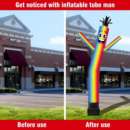 7FT Tall Inflatable Tube Man Sets with Weather-Resistant Blower -Rainbow 1 - goodeny