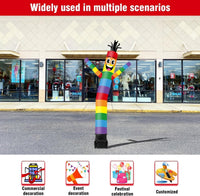 7FT Tall Inflatable Tube Man Sets with Weather-Resistant Blower -Rainbow 2 - goodeny