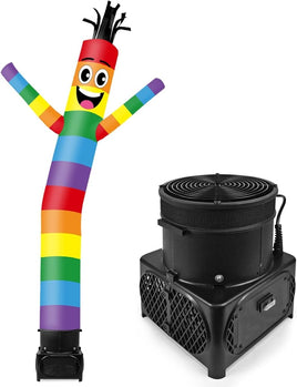 7FT Tall Inflatable Tube Man Sets with Weather-Resistant Blower -Rainbow 2 - goodeny
