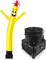 7FT Tall Inflatable Tube Man Sets with Weather-Resistant Blower -Yellow - goodeny