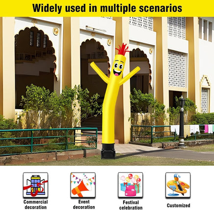 7FT Tall Inflatable Tube Man Sets with Weather-Resistant Blower -Yellow - goodeny