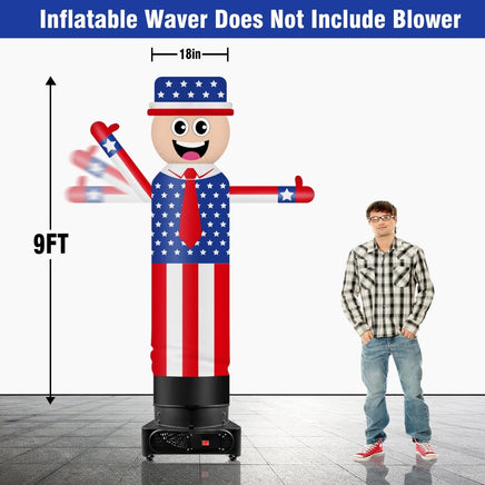 9FT Tall Inflatable Wavers American Flag Inflatable Tube Man (18''Diameter) (Blower Not Included) - goodeny