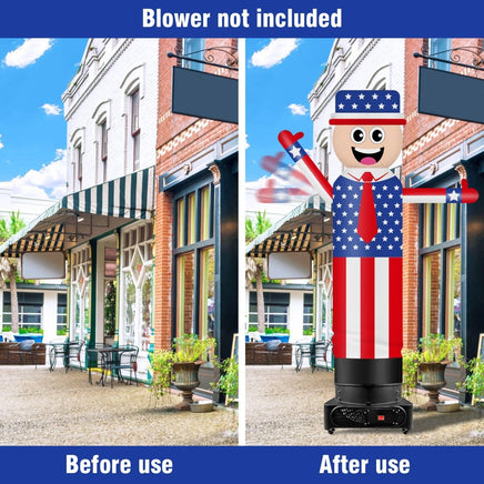 9FT Tall Inflatable Wavers American Flag Inflatable Tube Man (18''Diameter) (Blower Not Included) - goodeny
