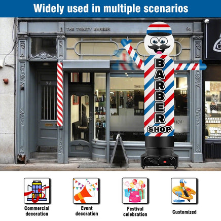 9FT Tall Inflatable Wavers Barber Shop Inflatable Tube Man (18''Diameter) (Blower Not Included) - goodeny