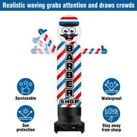 9FT Tall Inflatable Wavers Barber Shop Inflatable Tube Man (18''Diameter) (Blower Not Included) - goodeny