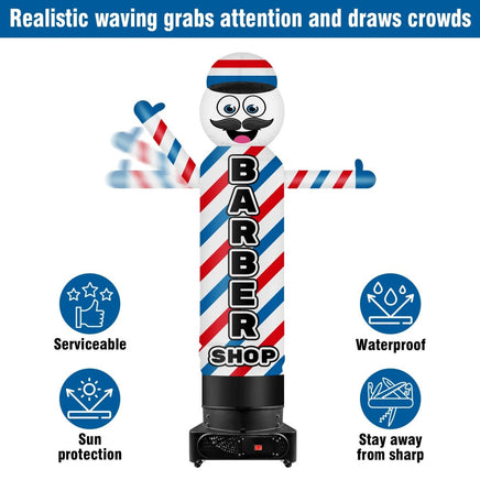 9FT Tall Inflatable Wavers Barber Shop Inflatable Tube Man (18''Diameter) (Blower Not Included) - goodeny