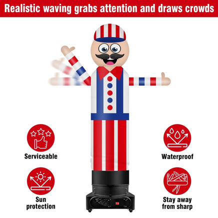 9FT Tall Inflatable Wavers Barber Shop Inflatable Tube Man (18''Diameter) (Blower Not Included) - goodeny