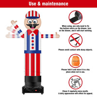 9FT Tall Inflatable Wavers Barber Shop Inflatable Tube Man (18''Diameter) (Blower Not Included) - goodeny