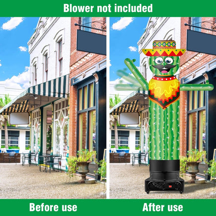 9FT Tall Inflatable Wavers Cactus Inflatable Tube Man (18''Diameter) (Blower Not Included) - goodeny