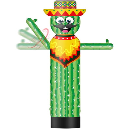 9FT Tall Inflatable Wavers Cactus Inflatable Tube Man (18''Diameter) (Blower Not Included) - goodeny