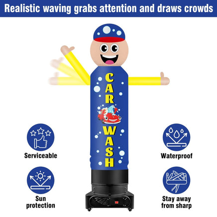 9FT Tall Inflatable Wavers Car Wash Inflatable Tube Man (18''Diameter) (Blower Not Included) - goodeny
