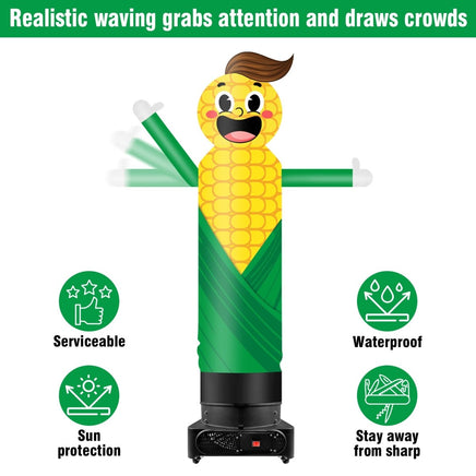 9FT Tall Inflatable Wavers Corn Inflatable Tube Man (18''Diameter) (Blower Not Included) - goodeny