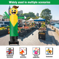 9FT Tall Inflatable Wavers Corn Inflatable Tube Man (18''Diameter) (Blower Not Included) - goodeny