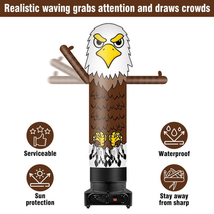 9FT Tall Inflatable Wavers Eagle Inflatable Tube Man (18''Diameter) (Blower Not Included) - goodeny