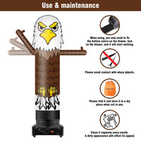 9FT Tall Inflatable Wavers Eagle Inflatable Tube Man (18''Diameter) (Blower Not Included) - goodeny