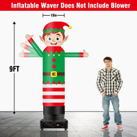 9FT Tall Inflatable Wavers ELF Inflatable Tube Man (18''Diameter) (Blower Not Included) - goodeny