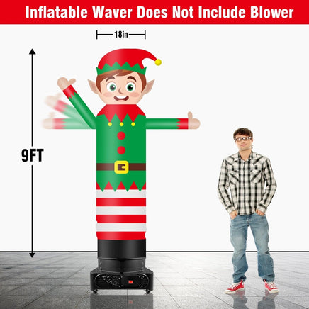 9FT Tall Inflatable Wavers ELF Inflatable Tube Man (18''Diameter) (Blower Not Included) - goodeny