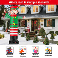 9FT Tall Inflatable Wavers ELF Inflatable Tube Man (18''Diameter) (Blower Not Included) - goodeny