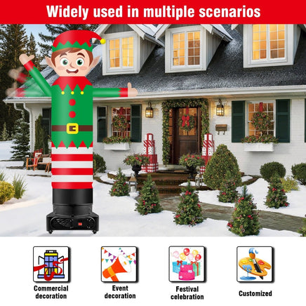 9FT Tall Inflatable Wavers ELF Inflatable Tube Man (18''Diameter) (Blower Not Included) - goodeny