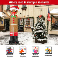 9FT Tall Inflatable Wavers Gingerbread Man Inflatable Tube Man (18''Diameter) (Blower Not Included) - goodeny