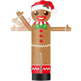 9FT Tall Inflatable Wavers Gingerbread Man Inflatable Tube Man (18''Diameter) (Blower Not Included) - goodeny