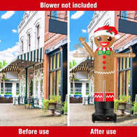 9FT Tall Inflatable Wavers Gingerbread Man Inflatable Tube Man (18''Diameter) (Blower Not Included) - goodeny