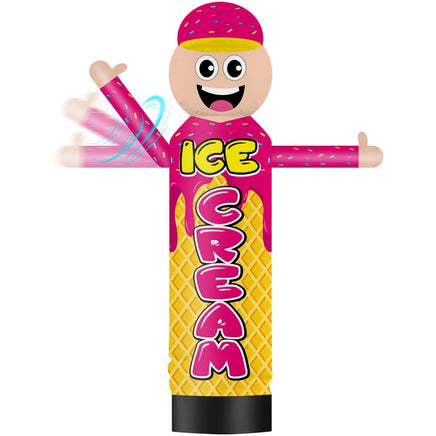 9FT Tall Inflatable Wavers Ice Cream Inflatable Tube Man (18''Diameter) (Blower Not Included) - goodeny