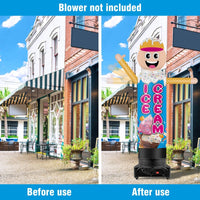 9FT Tall Inflatable Wavers Ice Cream Inflatable Tube Man (18''Diameter) (Blower Not Included) - goodeny
