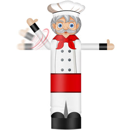 9FT Tall Inflatable Wavers Male Chef Inflatable Tube Man (18''Diameter) (Blower Not Included) - goodeny