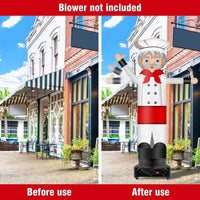 9FT Tall Inflatable Wavers Male Chef Inflatable Tube Man (18''Diameter) (Blower Not Included) - goodeny