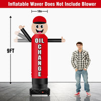 9FT Tall Inflatable Wavers Oil Change Inflatable Tube Man (18''Diameter) (Blower Not Included) - goodeny