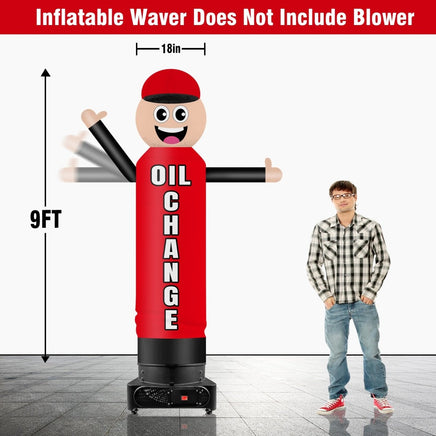 9FT Tall Inflatable Wavers Oil Change Inflatable Tube Man (18''Diameter) (Blower Not Included) - goodeny