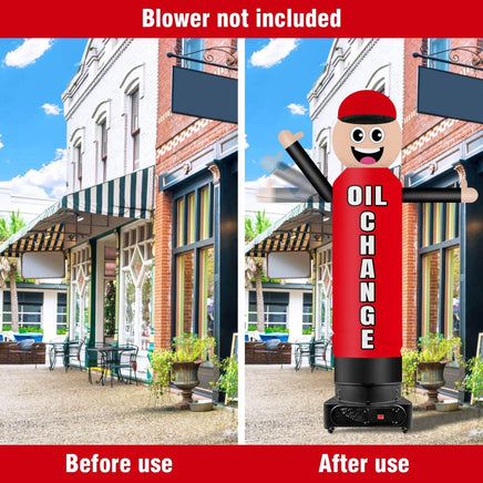 9FT Tall Inflatable Wavers Oil Change Inflatable Tube Man (18''Diameter) (Blower Not Included) - goodeny