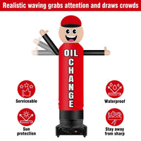 9FT Tall Inflatable Wavers Oil Change Inflatable Tube Man (18''Diameter) (Blower Not Included) - goodeny