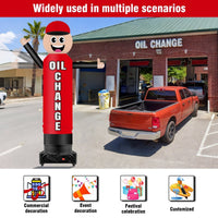 9FT Tall Inflatable Wavers Oil Change Inflatable Tube Man (18''Diameter) (Blower Not Included) - goodeny