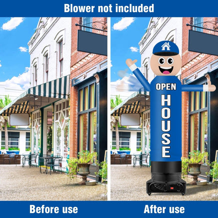 9FT Tall Inflatable Wavers Open House Inflatable Tube Man (18''Diameter) (Blower Not Included) - goodeny