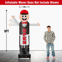 9FT Tall Inflatable Wavers Open Inflatable Tube Man (18''Diameter) (Blower Not Included) - goodeny