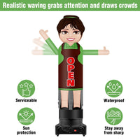 9FT Tall Inflatable Wavers Open Inflatable Tube Man (18''Diameter) (Blower Not Included) - goodeny