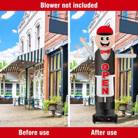 9FT Tall Inflatable Wavers Open Inflatable Tube Man (18''Diameter) (Blower Not Included) - goodeny