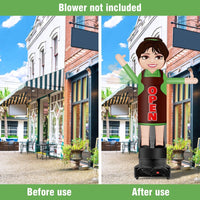 9FT Tall Inflatable Wavers Open Inflatable Tube Man (18''Diameter) (Blower Not Included) - goodeny