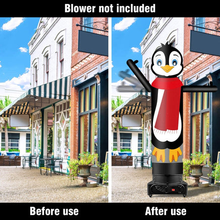 9FT Tall Inflatable Wavers Penguin Inflatable Tube Man (18''Diameter) (Blower Not Included) - goodeny