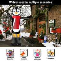 9FT Tall Inflatable Wavers Penguin Inflatable Tube Man (18''Diameter) (Blower Not Included) - goodeny