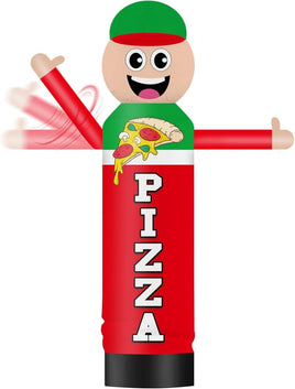 9FT Tall Inflatable Wavers Pizza Inflatable Tube Man (18''Diameter) (Blower Not Included) - goodeny