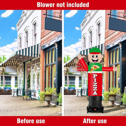 9FT Tall Inflatable Wavers Pizza Inflatable Tube Man (18''Diameter) (Blower Not Included) - goodeny