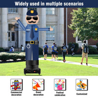 9FT Tall Inflatable Wavers Policeman Inflatable Tube Man (18''Diameter) (Blower Not Included) - goodeny