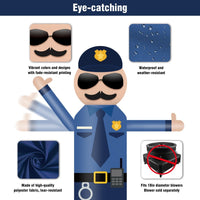 9FT Tall Inflatable Wavers Policeman Inflatable Tube Man (18''Diameter) (Blower Not Included) - goodeny