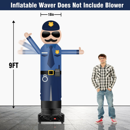 9FT Tall Inflatable Wavers Policeman Inflatable Tube Man (18''Diameter) (Blower Not Included) - goodeny