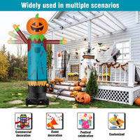 9FT Tall Inflatable Wavers Pumpkin Scarecrow Inflatable Tube Man (18''Diameter) (Blower Not Included) - goodeny