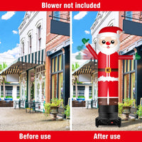 9FT Tall Inflatable Wavers Santa Claus Inflatable Tube Man (18''Diameter) (Blower Not Included) - goodeny