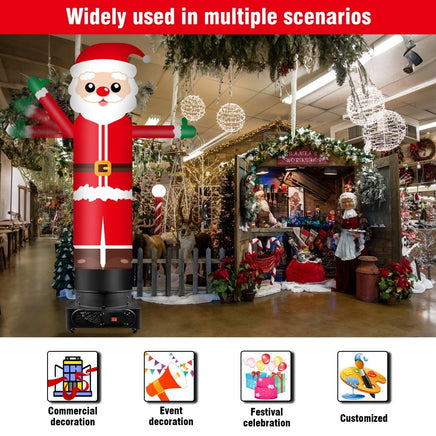 9FT Tall Inflatable Wavers Santa Claus Inflatable Tube Man (18''Diameter) (Blower Not Included) - goodeny